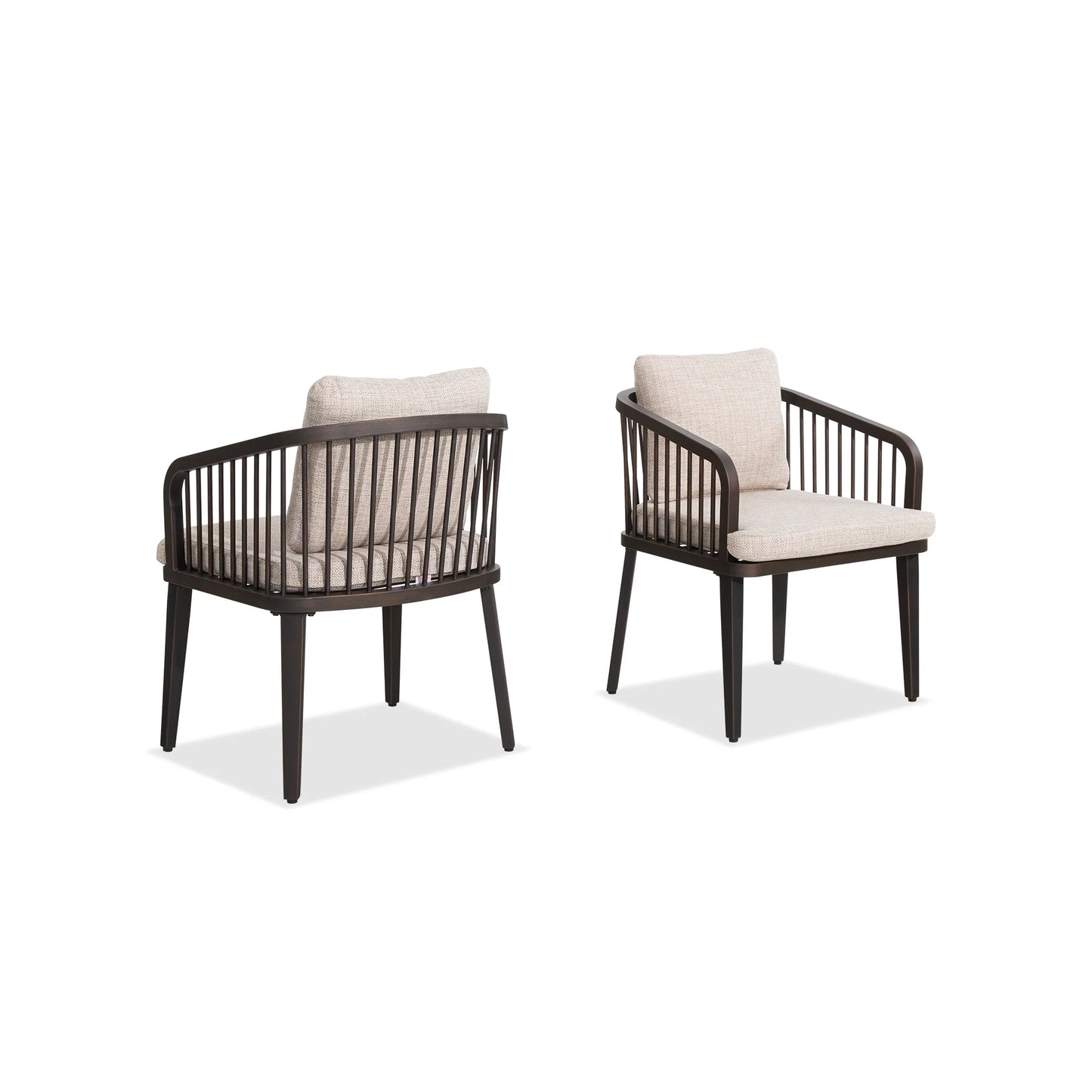 Asheville Patio Aluminum Dining Chair Set of 2