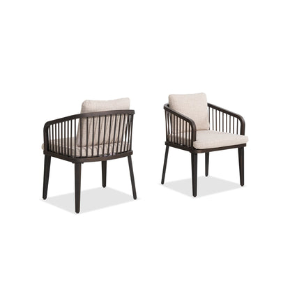 Asheville Patio Aluminum Dining Chair Set of 2
