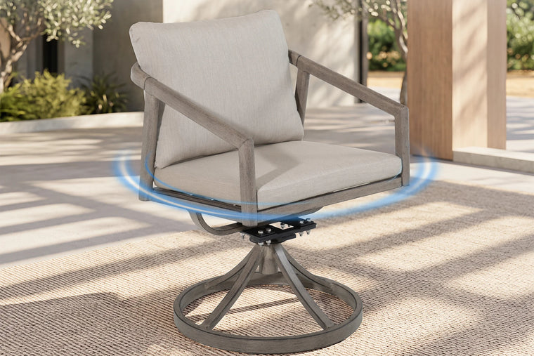 360° Full Swivel + 15° Gentle Glide Rocking Base