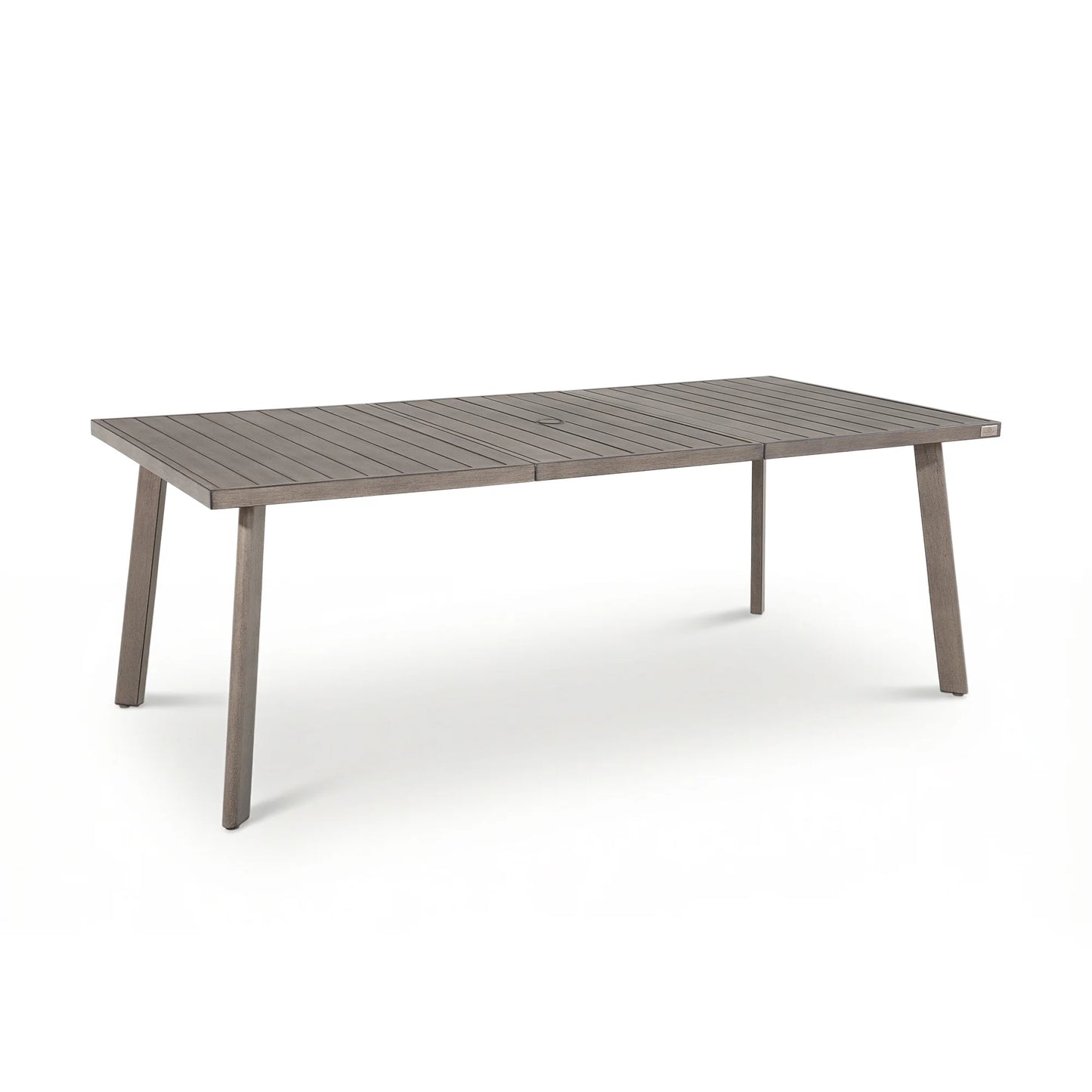 Amalfi 81.75" Rectangular Hand-Brushed Wood Grain Aluminum Patio Dining Table