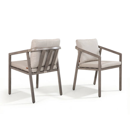 Amalfi Wraparound Aluminum Patio Dining Chair Set