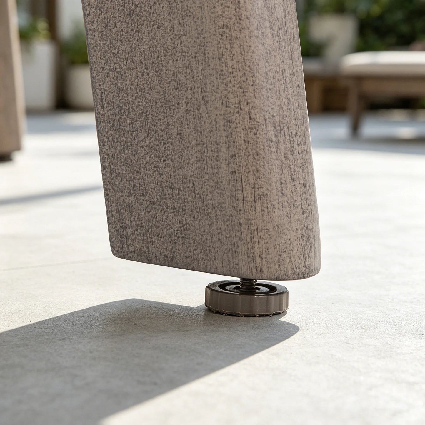 Amalfi 81.75" Rectangular Hand-Brushed Wood Grain Aluminum Patio Dining Table