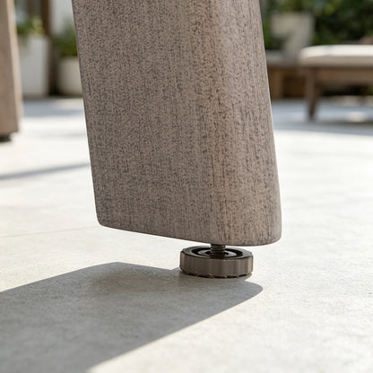 Amalfi 81.75" Rectangular Hand-Brushed Wood Grain Aluminum Patio Dining Table