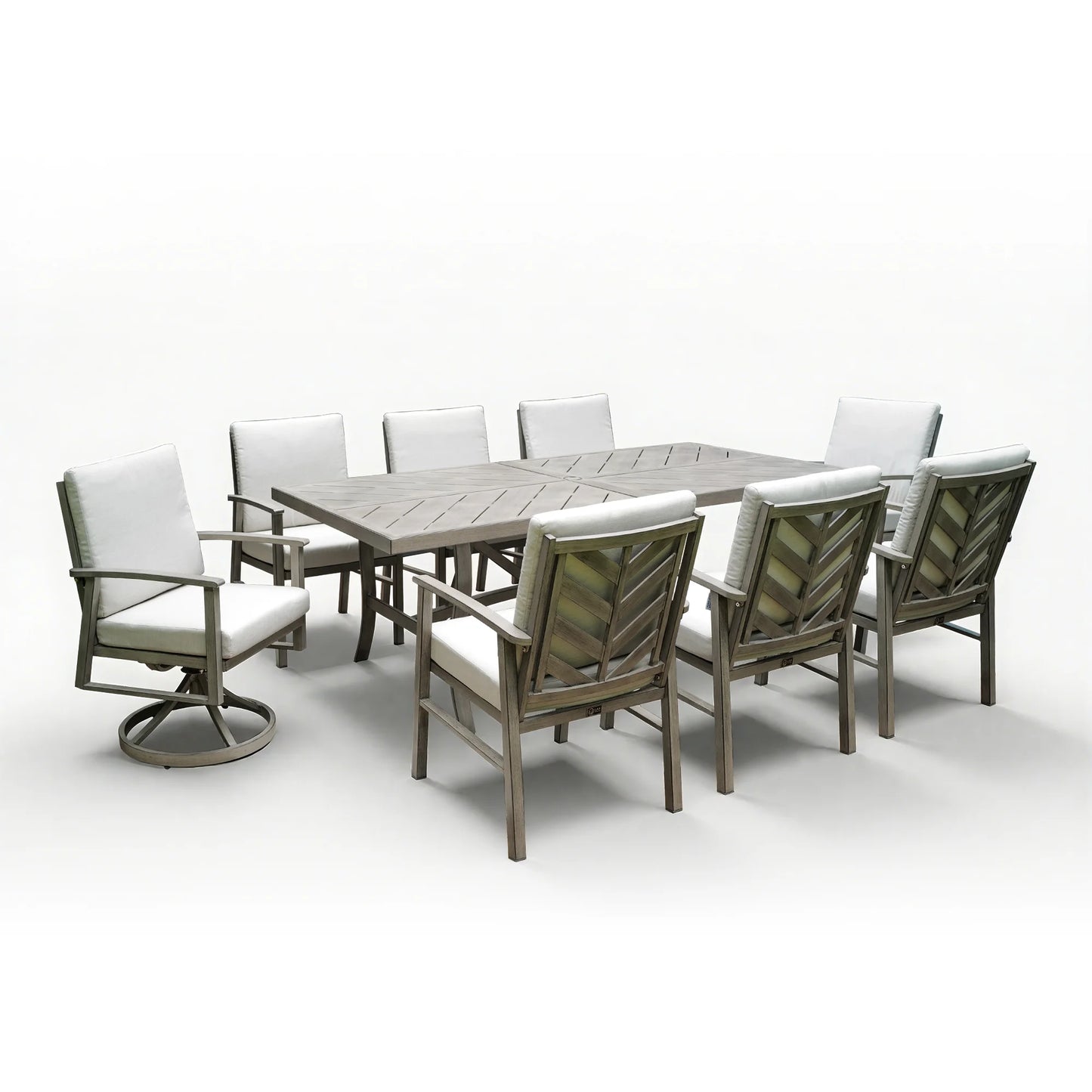 Outdoor dining set with a table and chairs 