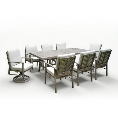 Outdoor dining set with a table and chairs 