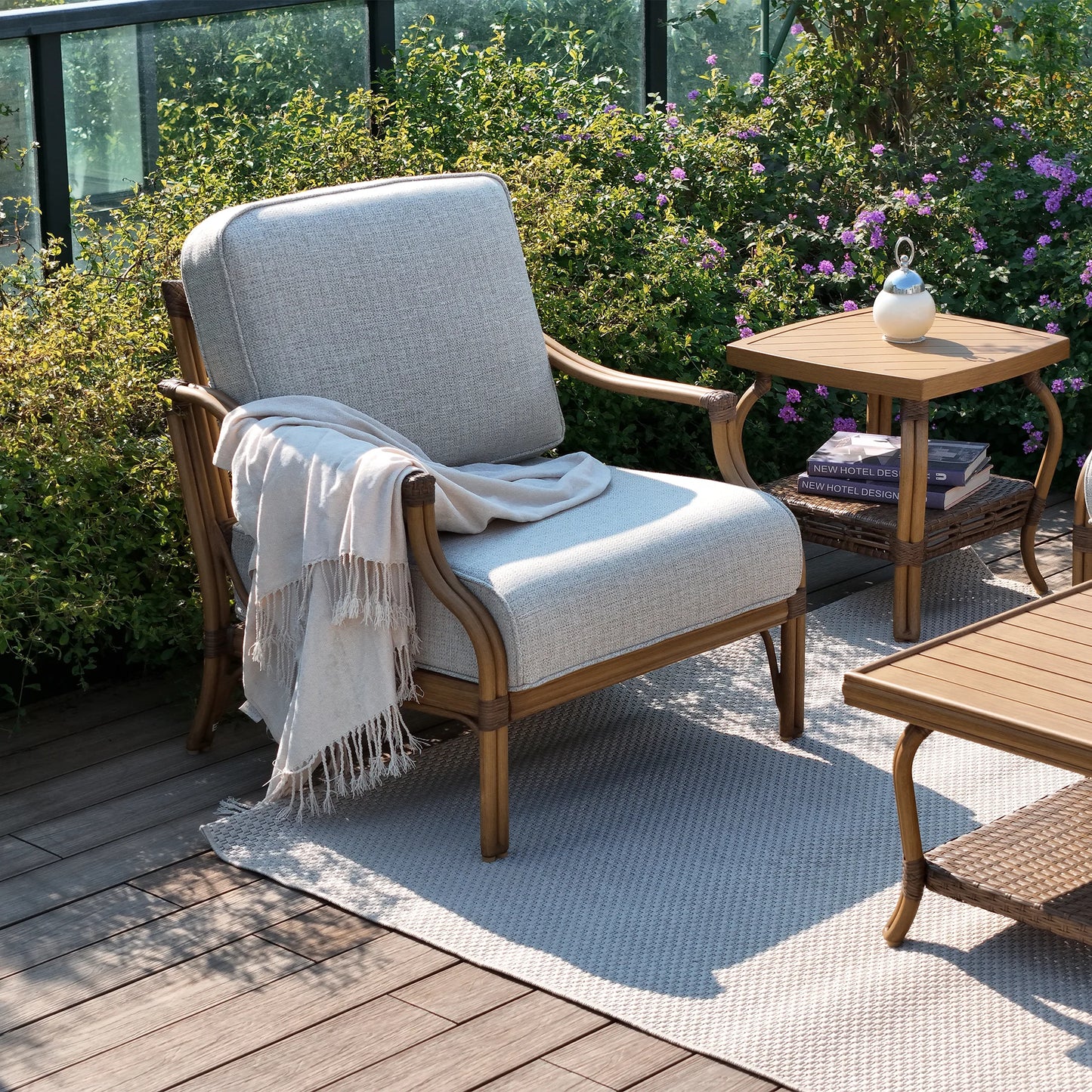 Arcadia 2 Pieces Aluminum Patio Lounge Chair