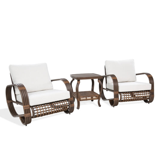 Arsterie 3 Pieces Aluminum Patio Bistro Set