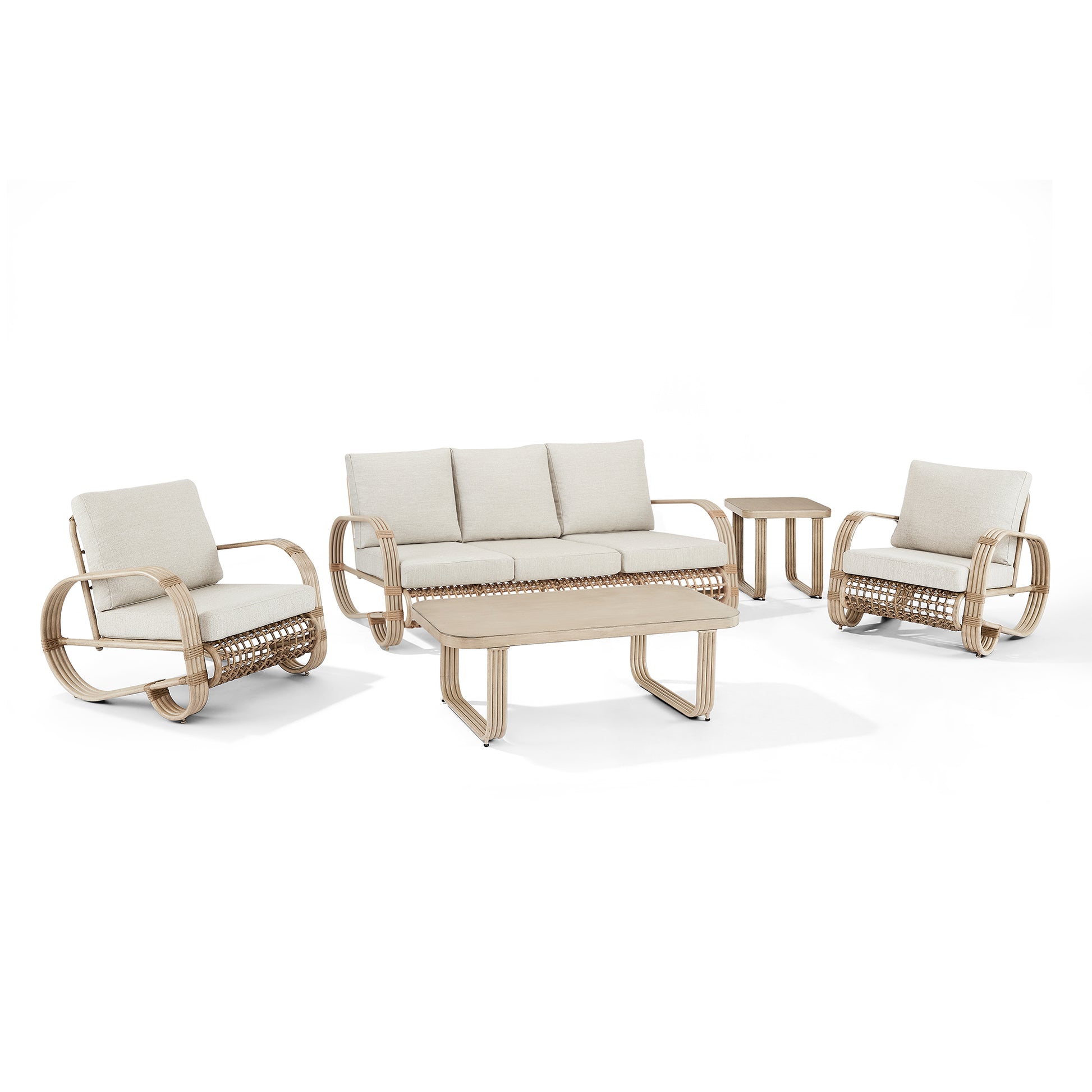 Arsterie 5 Pieces Aluminum Patio Conversation Set
