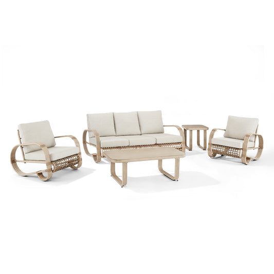 Arsterie 5 Pieces Aluminum Patio Conversation Set