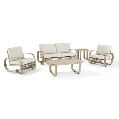 Arsterie 5 Pieces Patio Conversation Set with Loveseat