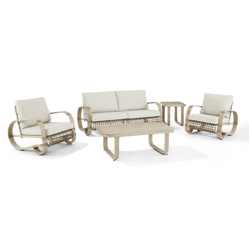 Arsterie 5 Pieces Patio Conversation Set with Loveseat
