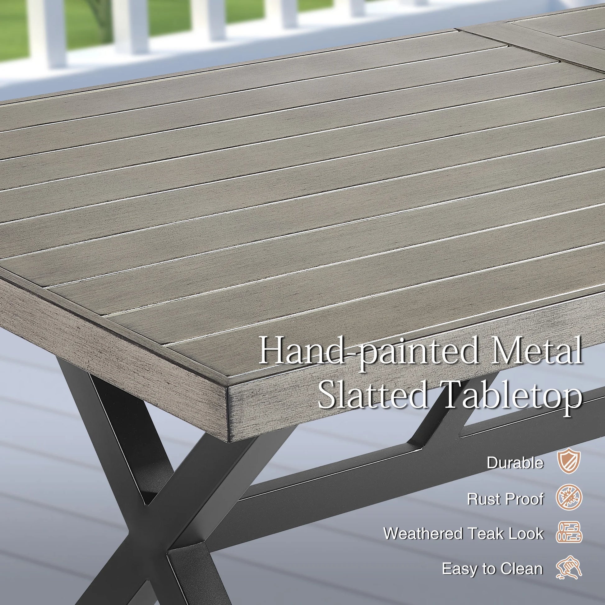 Azur 82.5” Rectangular Outdoor Dining Table