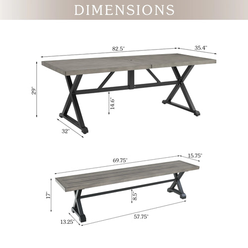 Azur Patio Dining Set of 3 By PEAK HOME FURNISHINGS