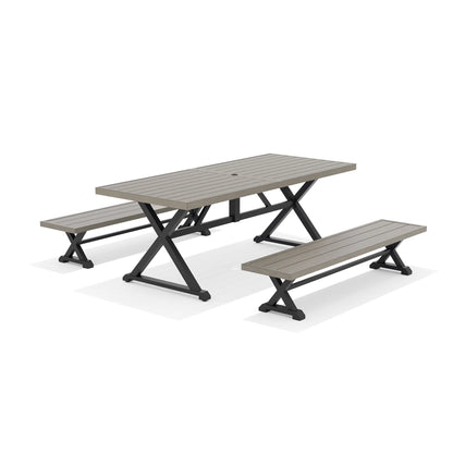 Outdoor Dining table with benches