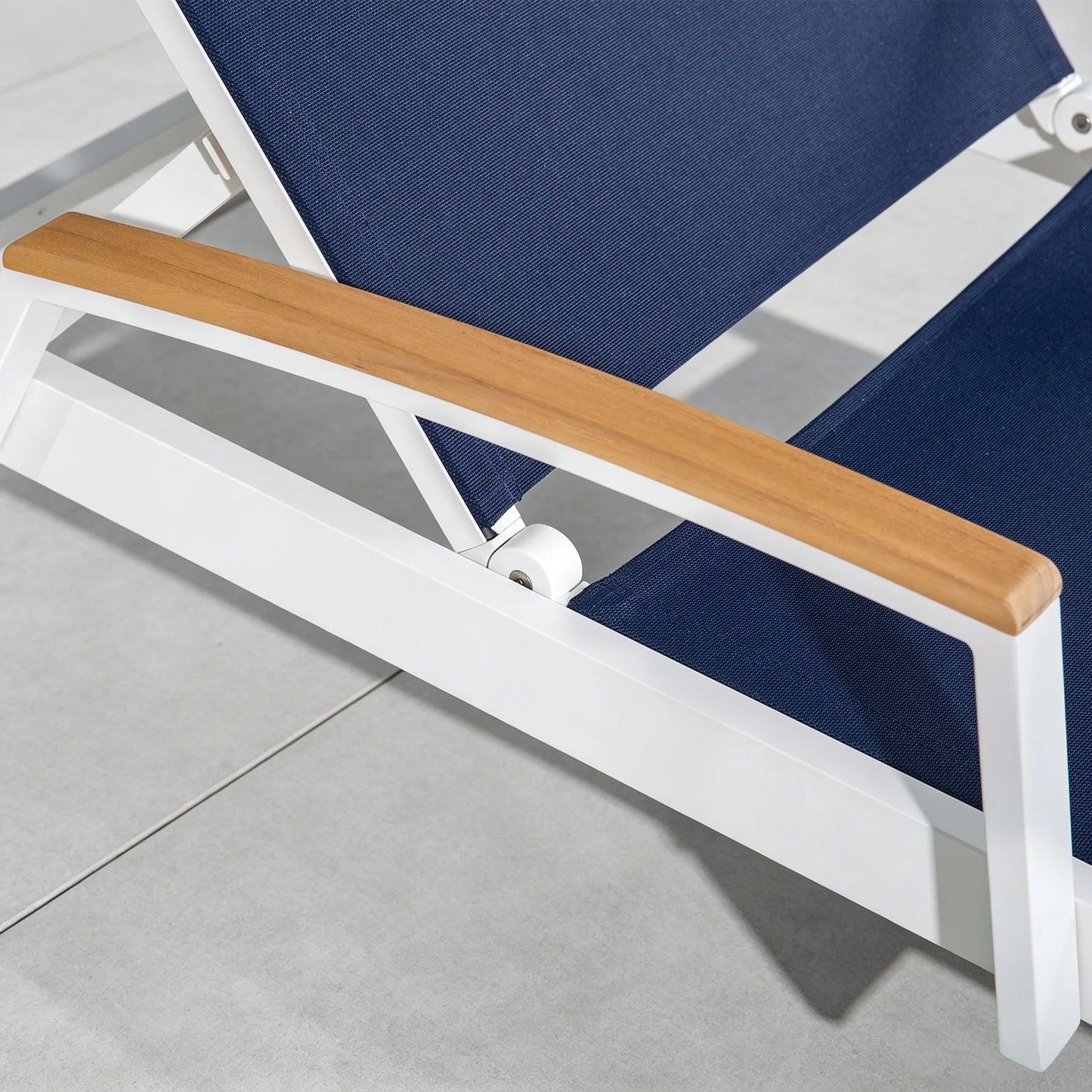 Canyon Set of 2 Aluminum Patio Chaise Lounge with USA-Made Phifertex® Textilene