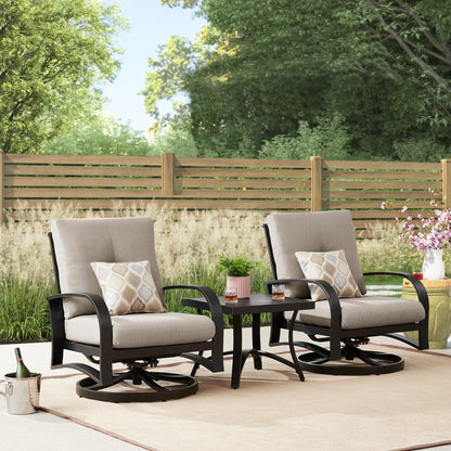 Chamber 3-Pieces Aluminum Patio Bistro Sets