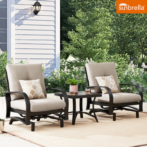 3 Pieces Aluminum Patio Bistro Sets 