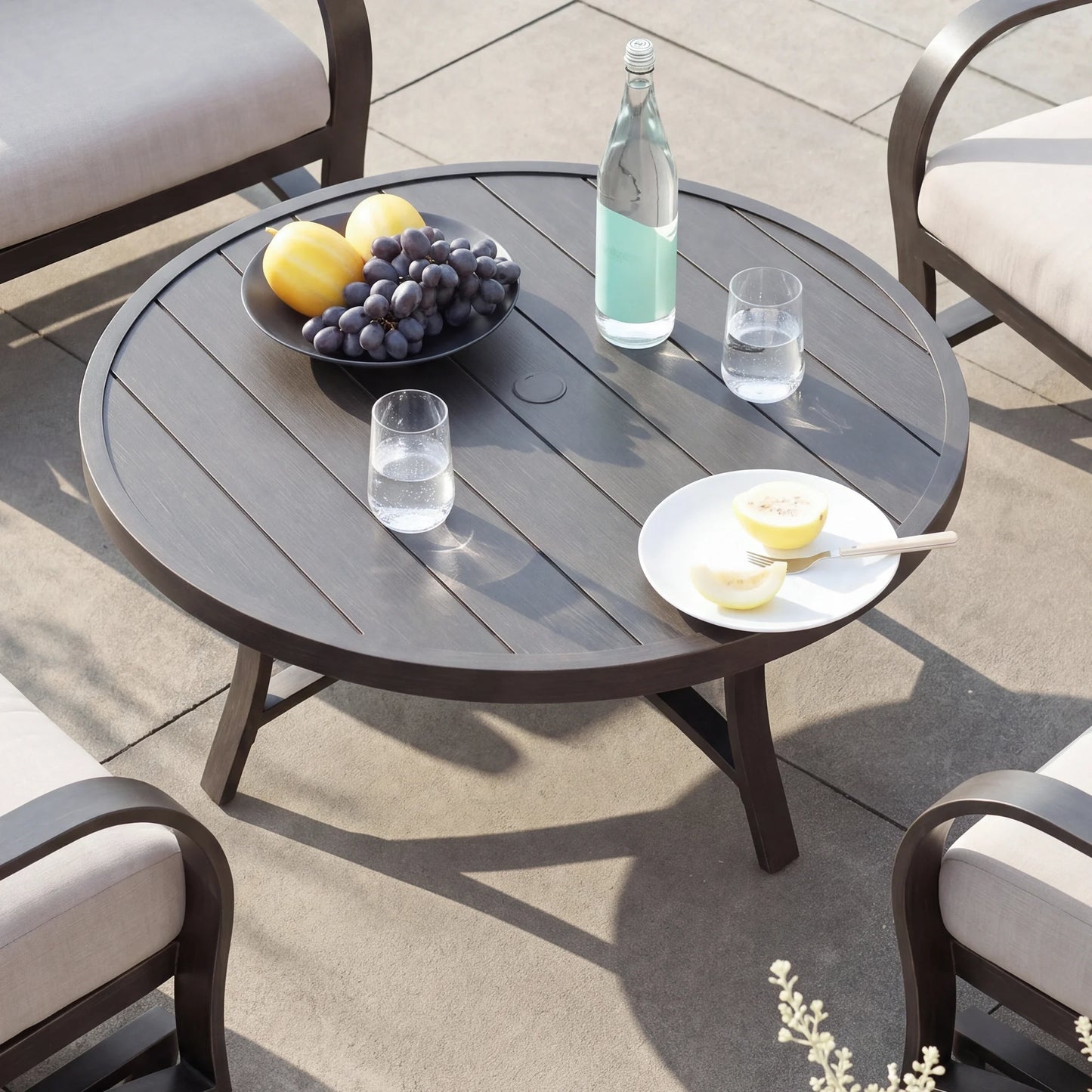 Chamber 45 Inch Patio Round Coffee Table