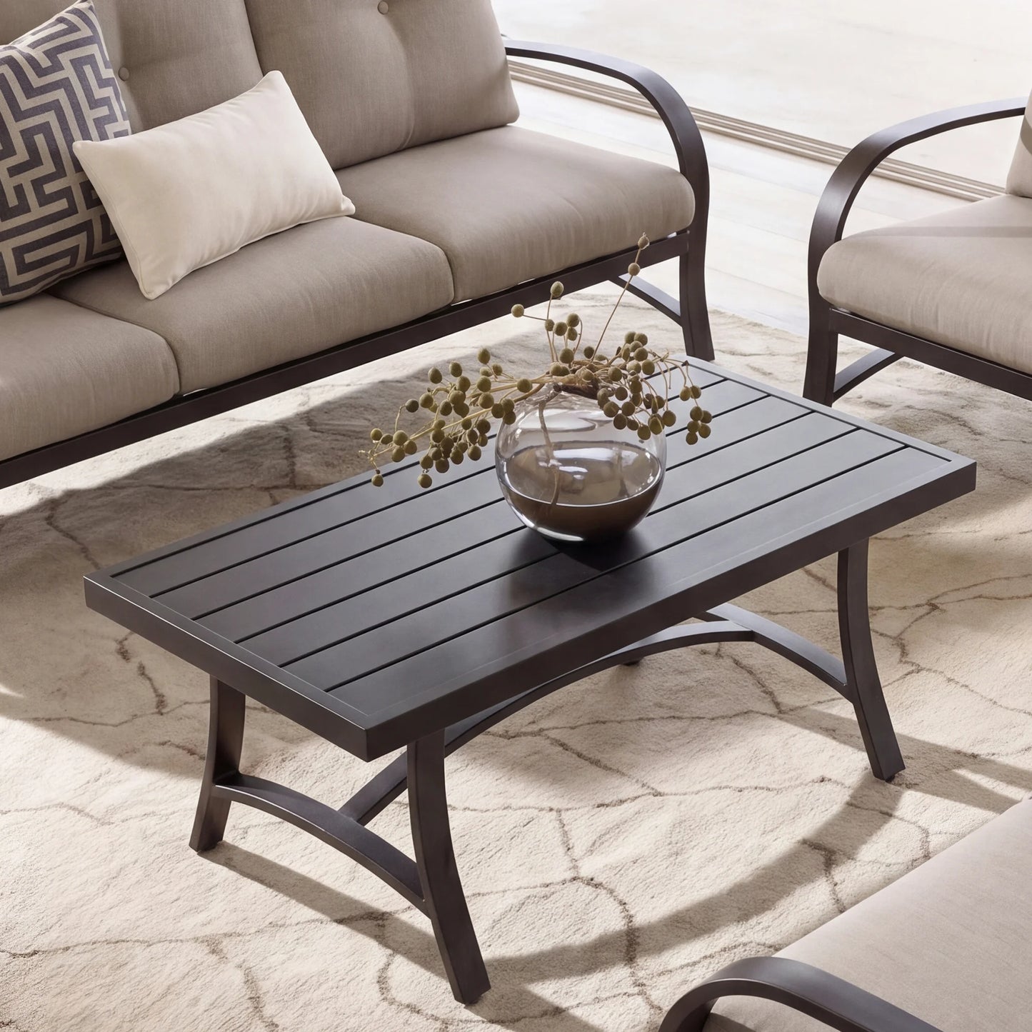 Chamber 48 Inch Patio Rectangular Coffee Table