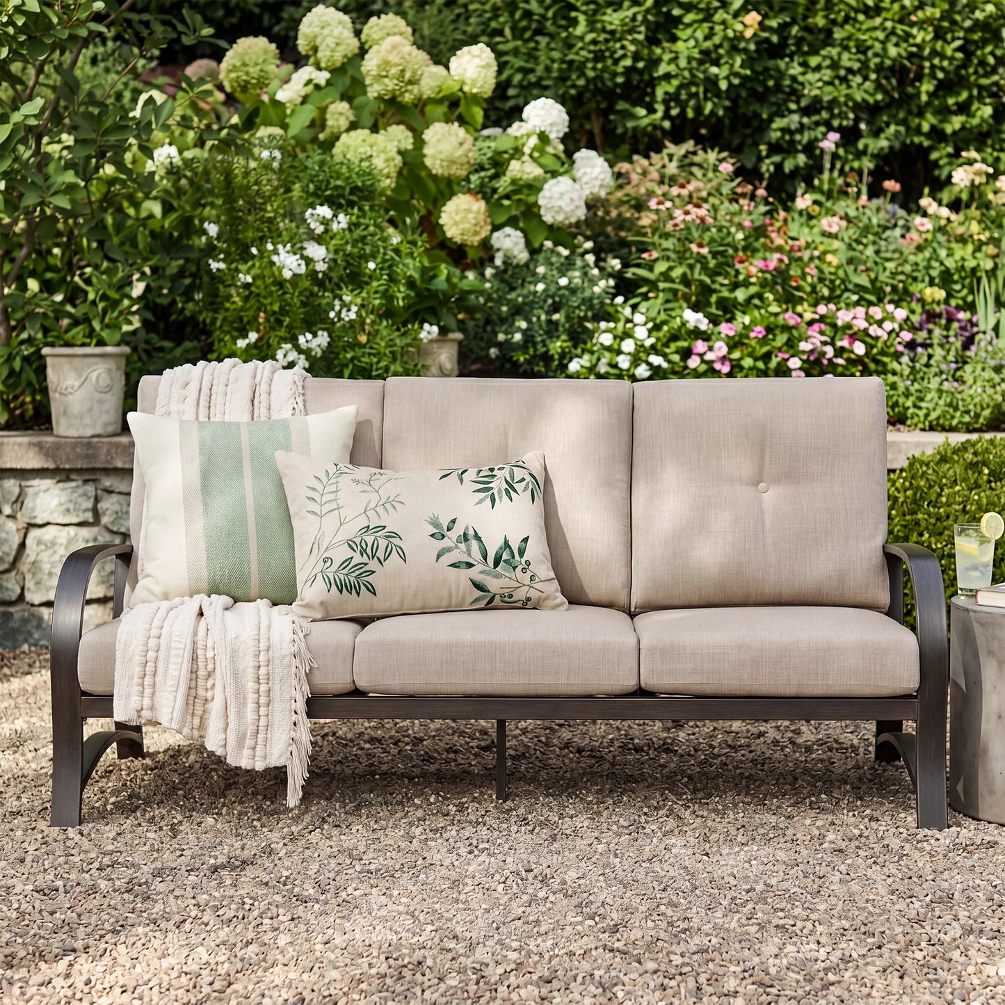 Chamber Aluminum 3-Seater Patio Sofa