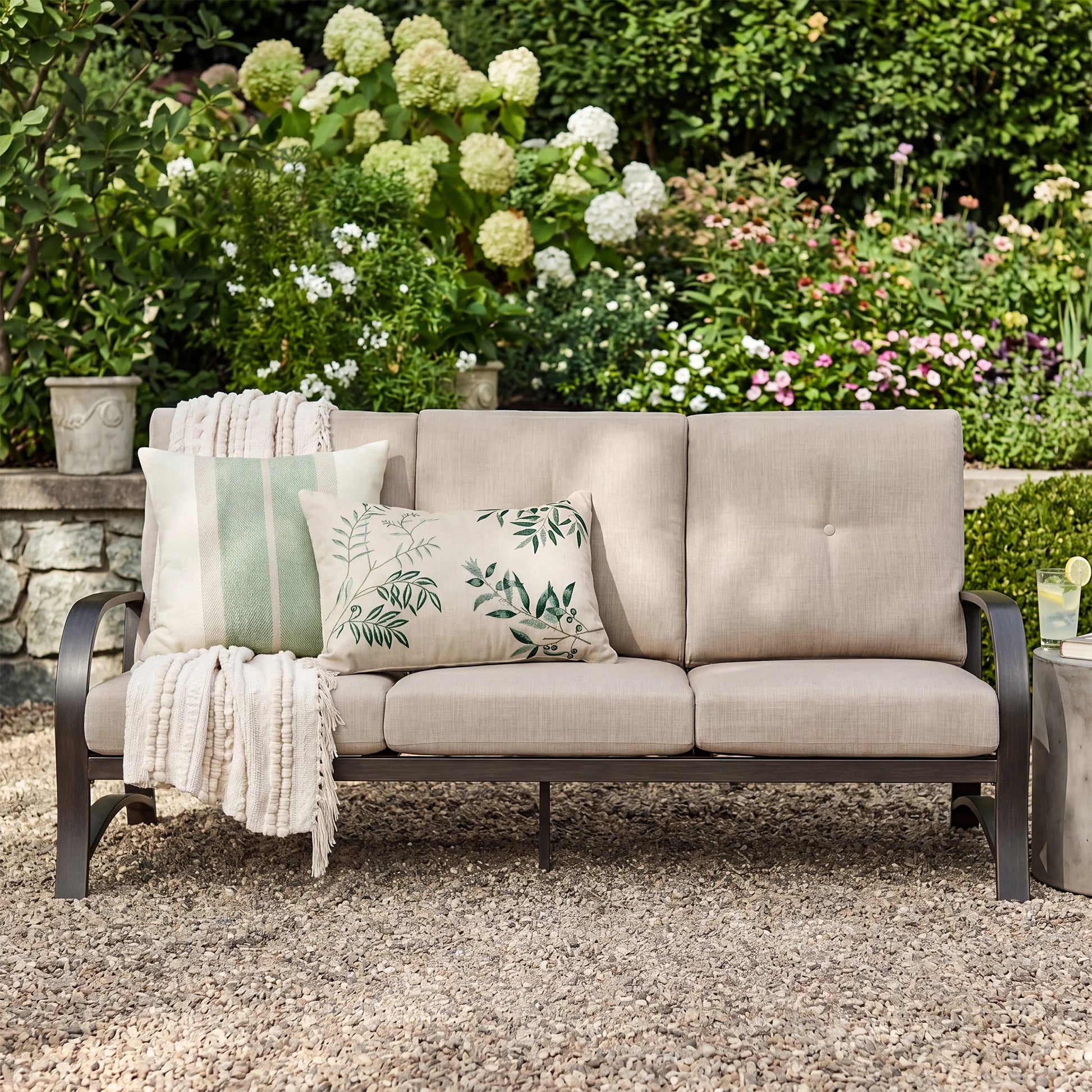 Chamber Aluminum 3-Seater Patio Sofa