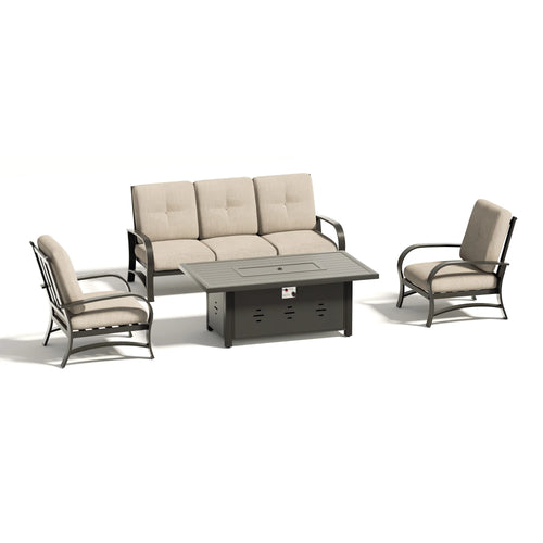 Chamber Conversation Sofa Set With Fire Pits Table