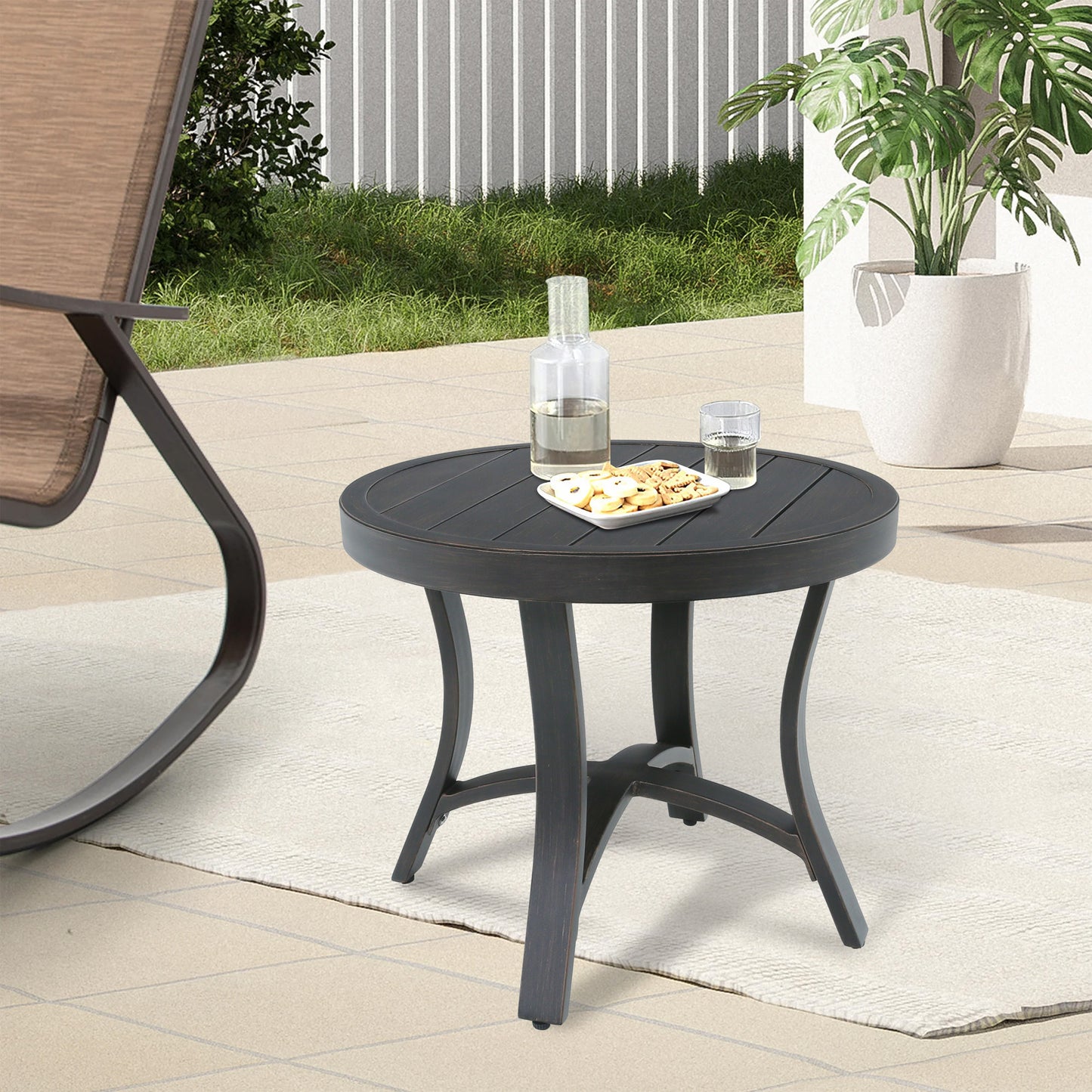 Chamber Outdoor Round Side Table