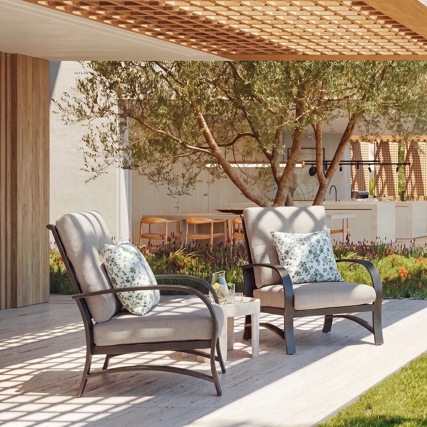Chamber Patio Club Chair With High Backrest