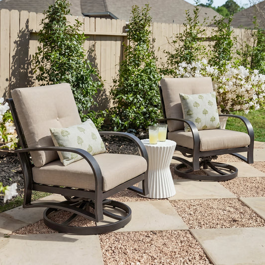Chamber Patio Swivel Club Chair Set of 2