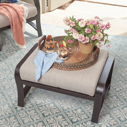 Chamber Aluminum Outdoor Ottoman