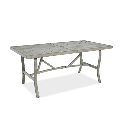 Gray outdoor dining table 