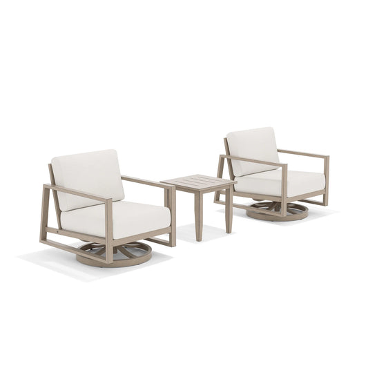 Hamarto 2 Person Aluminum Patio Bistro Set With Side Table