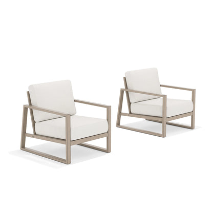 Hamarto 2 Pieces Aluminum Patio Club Chairs