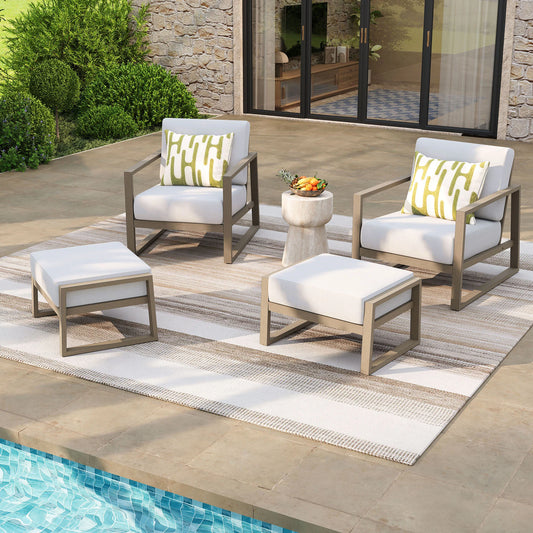 Hamarto Patio 2 Lounge Chair and 2 Ottoman