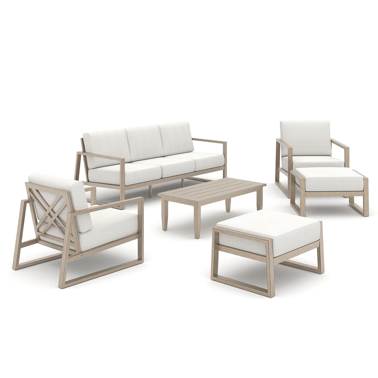 Hamarto 6 Pieces Patio Sofa Set With Ottoman