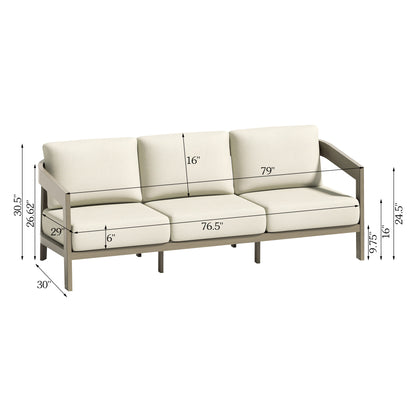 PEAKHOME Harmonti Modern Outdoor Sofa With Cushions