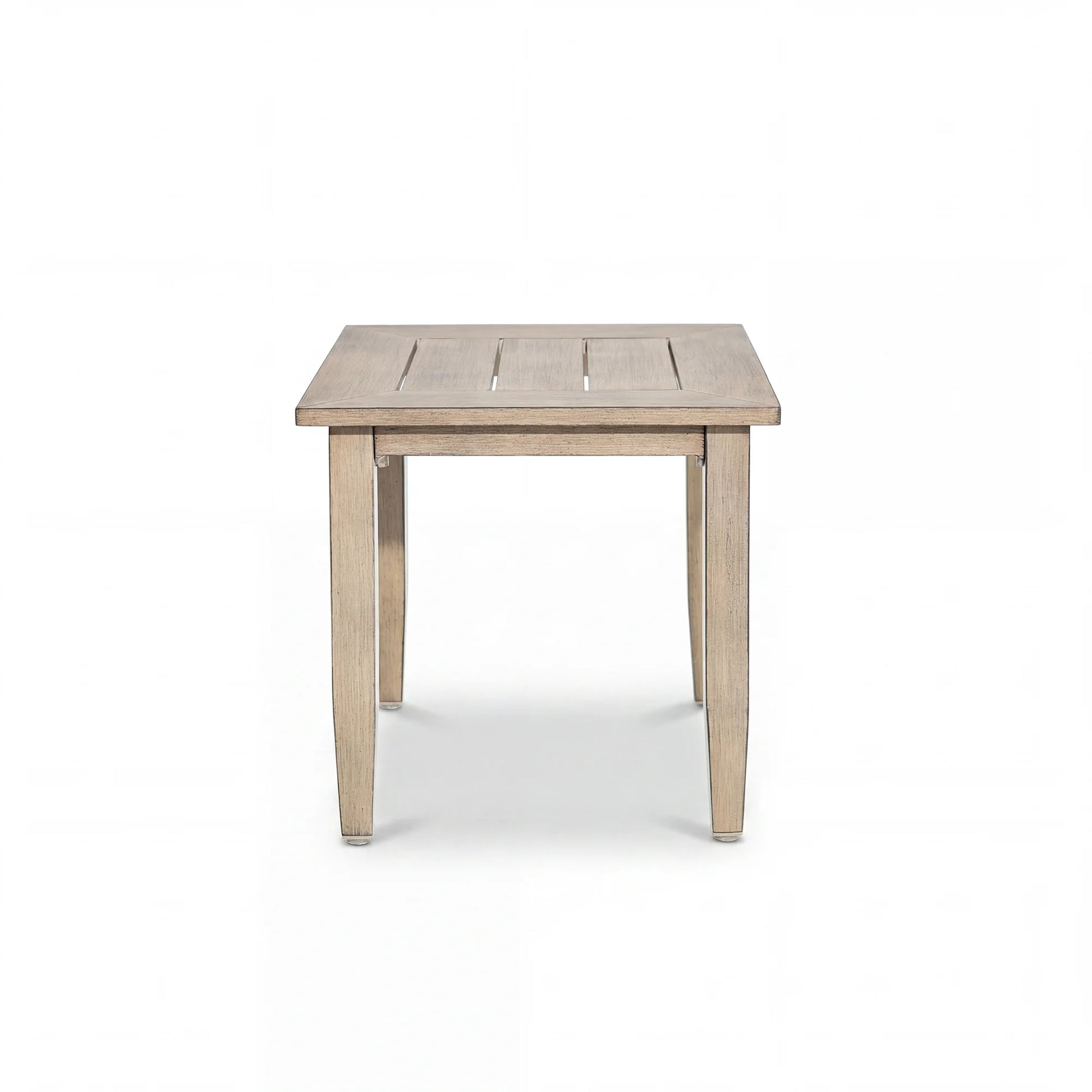 Wooden table on a white background