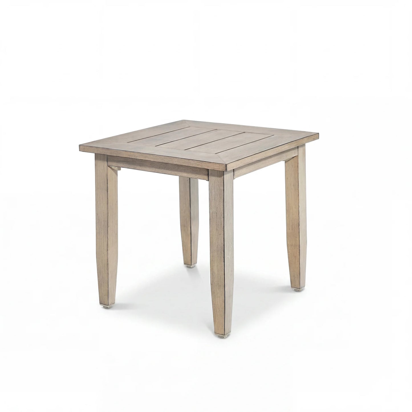 Wooden table on a white background