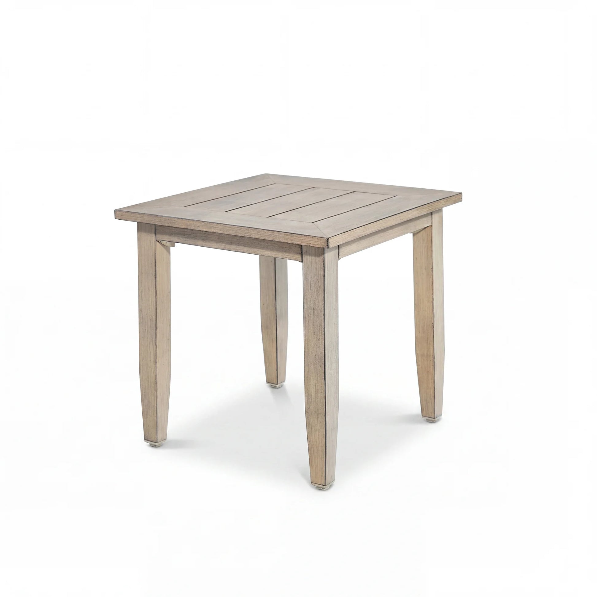 Wooden table on a white background