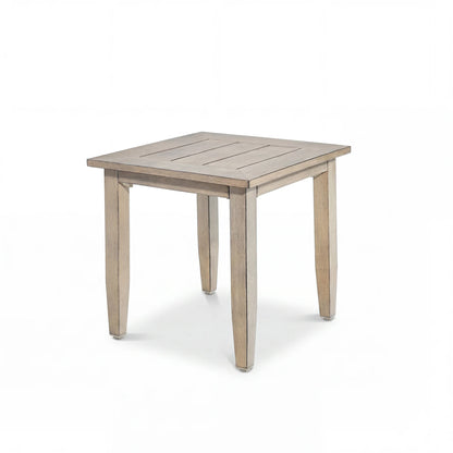 Wooden table on a white background