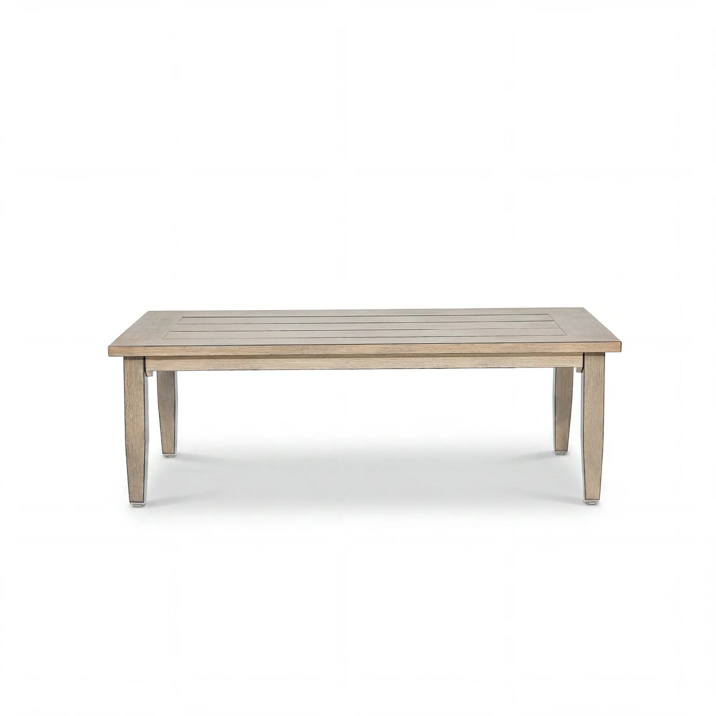 Wooden coffee table on a white background