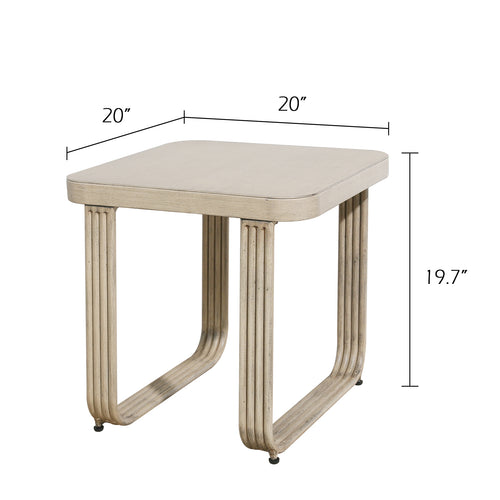 Arsterie Patio Aluminum Square Side Table