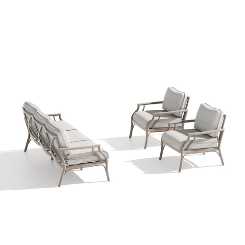 Lamando 3 Pieces Patio Aluminum Conversation Seating Group
