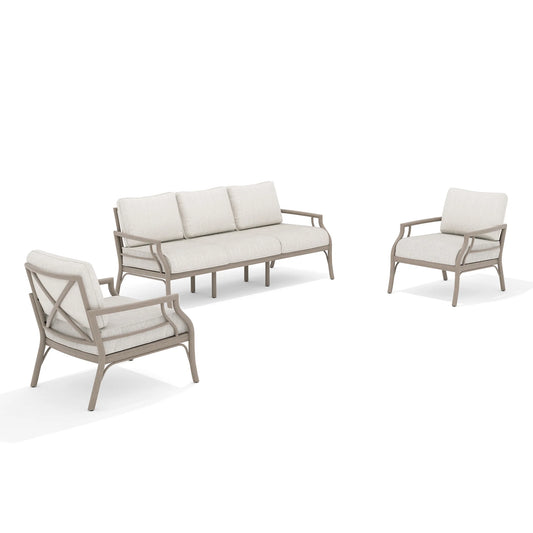 Lamando 3 Pieces Patio Conversation Seating Group
