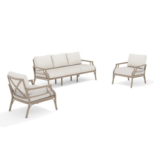 Lamando 3 Pieces Patio Conversation Seating Group