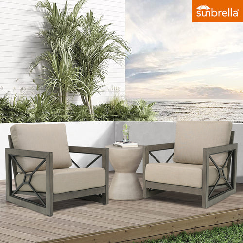 Marindo Patio Aluminum Club Chair With Sunbrella® Cushions