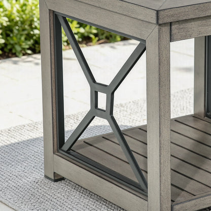 Marindo Aluminum Patio Conversation Set With 2 Swivel Chair and 2 Ottoman
