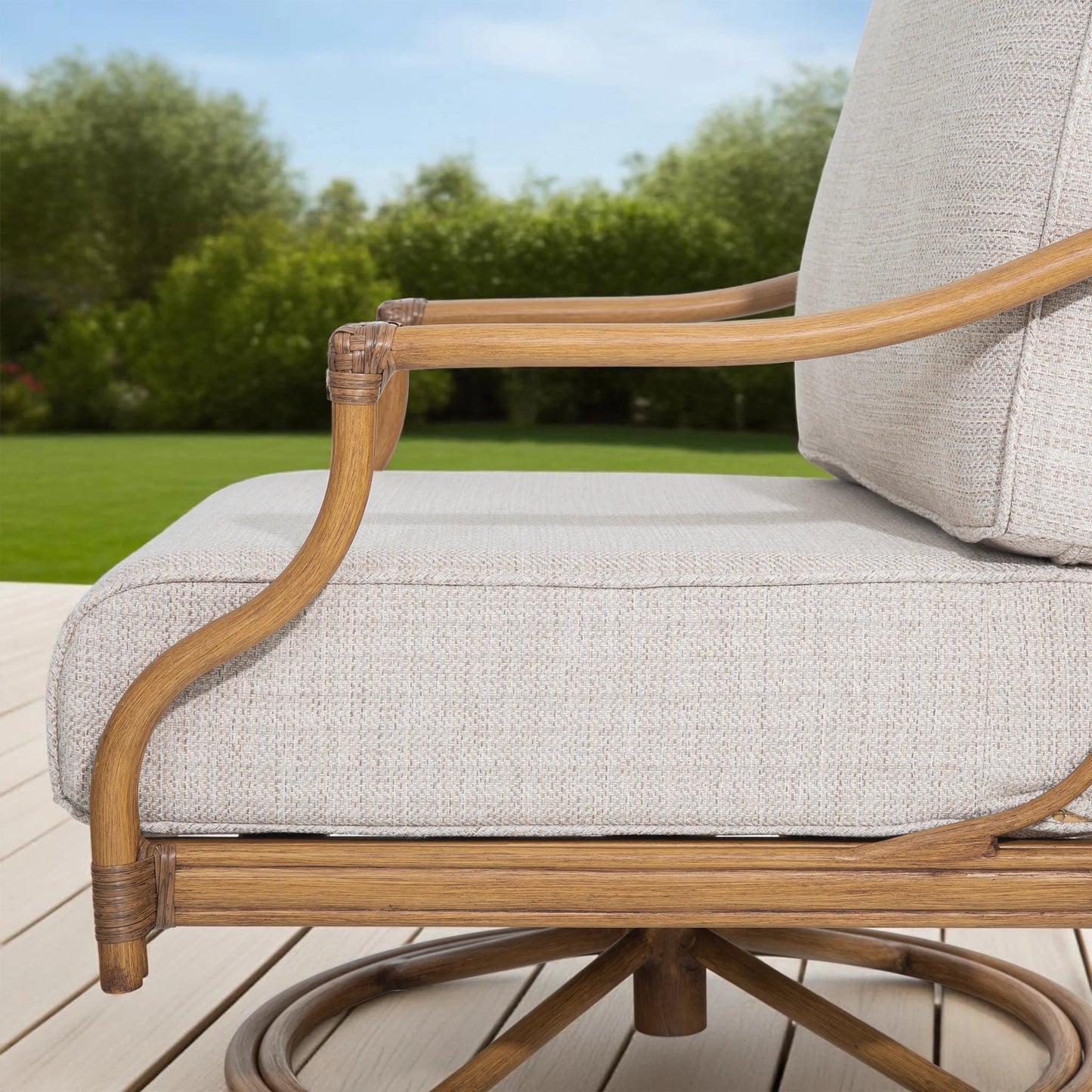 Arcadia 2 Pieces Outdoor Swivel Lounge Chair