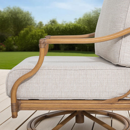 Arcadia 2 Pieces Outdoor Swivel Lounge Chair