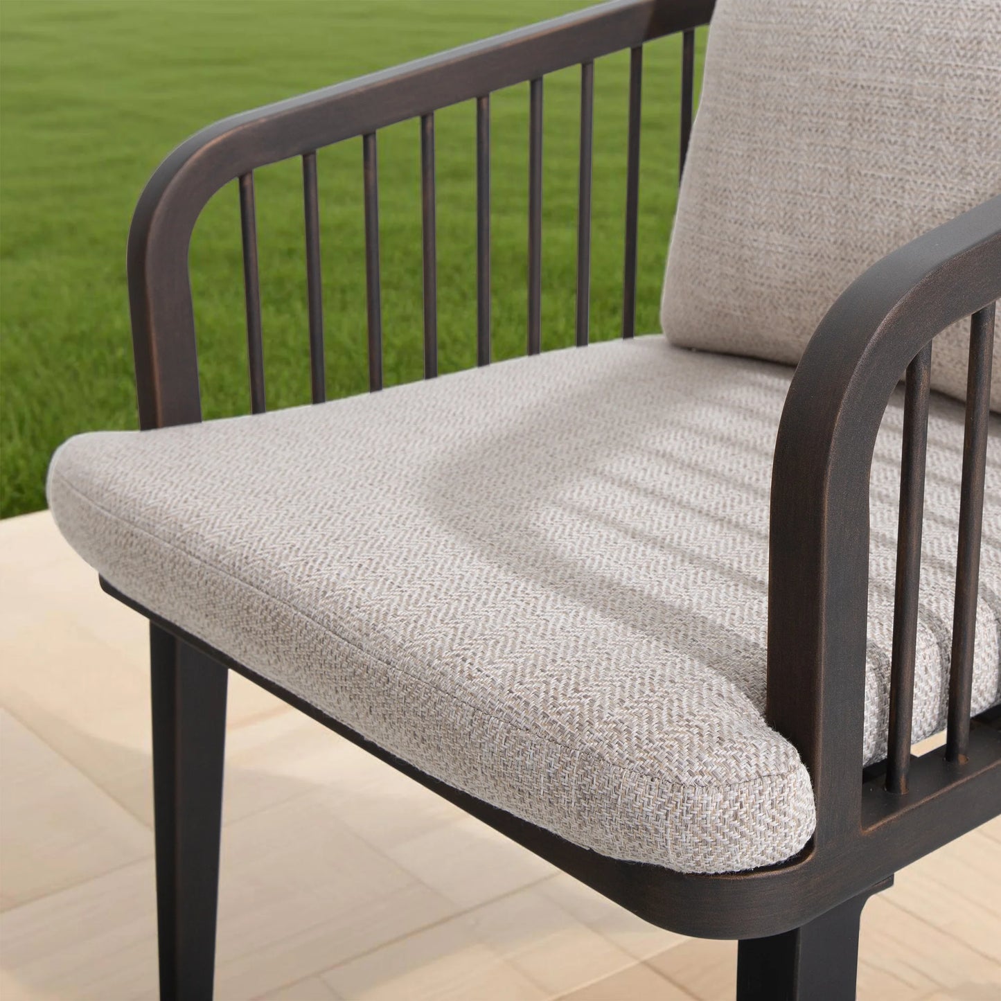 Asheville Patio Aluminum Dining Chair Set of 2